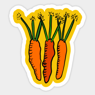 Three Carrots Sticker